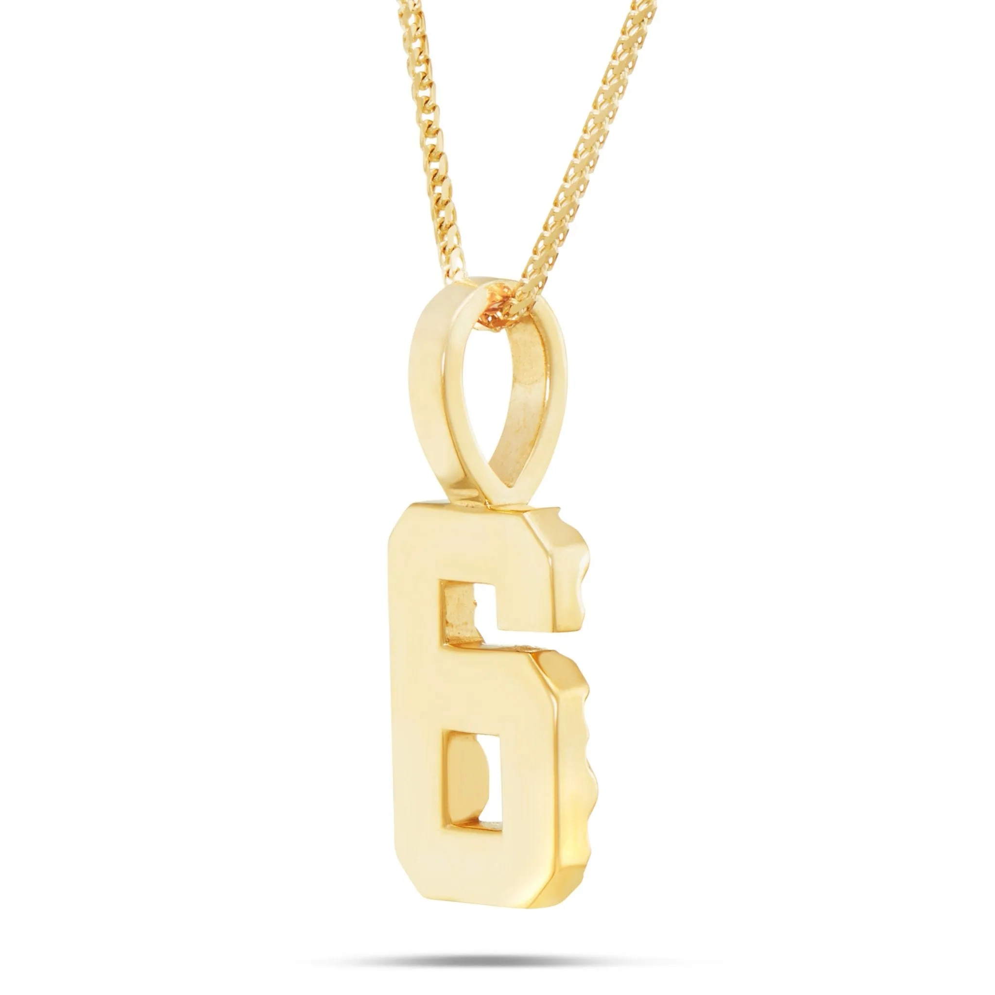 10K Gold Large Varsity Number Pendant