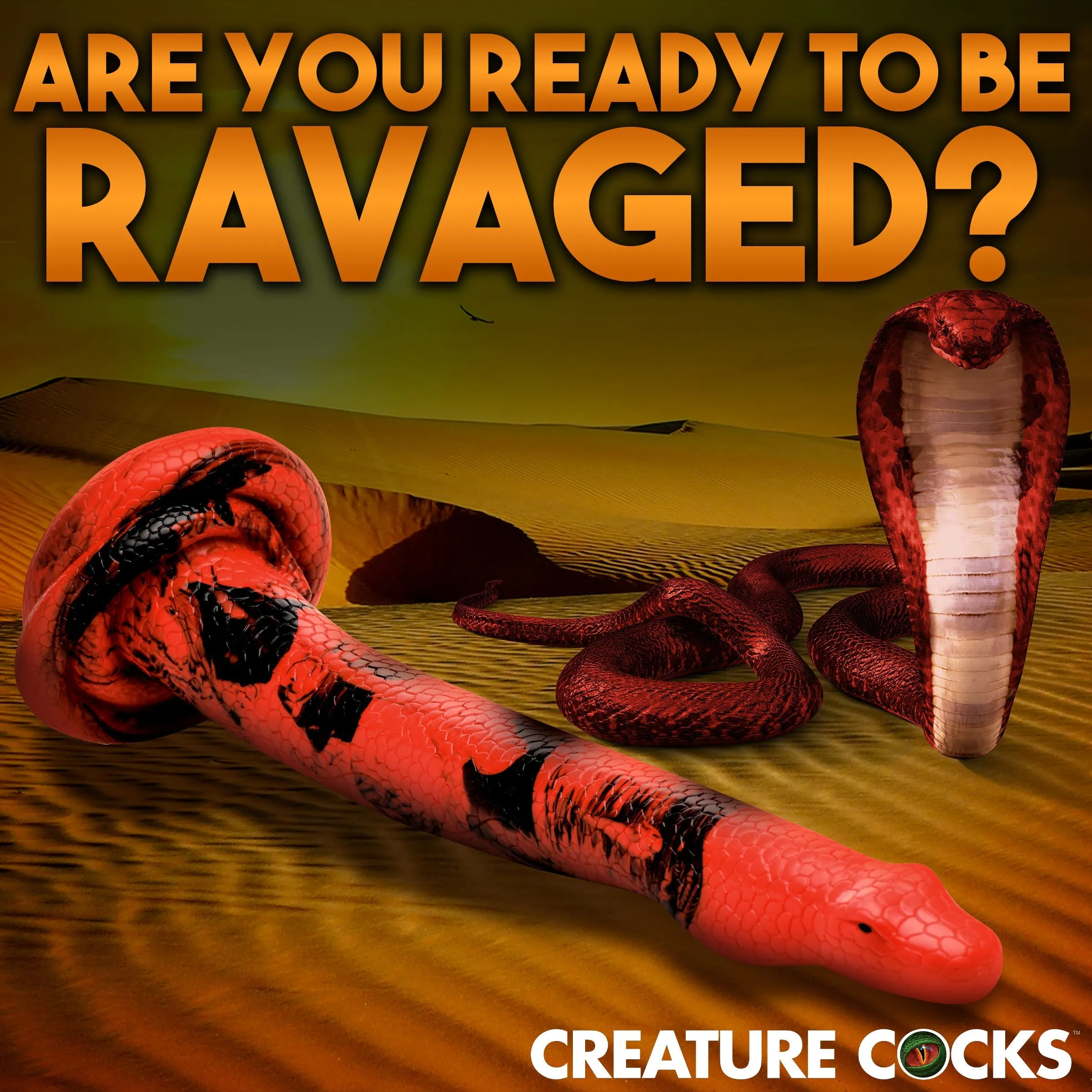 14 Inch King Cobra Silicone Dildo