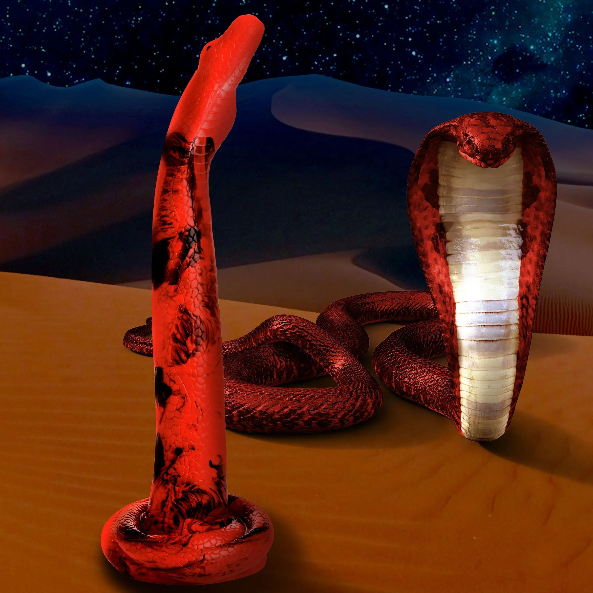 14 Inch King Cobra Silicone Dildo