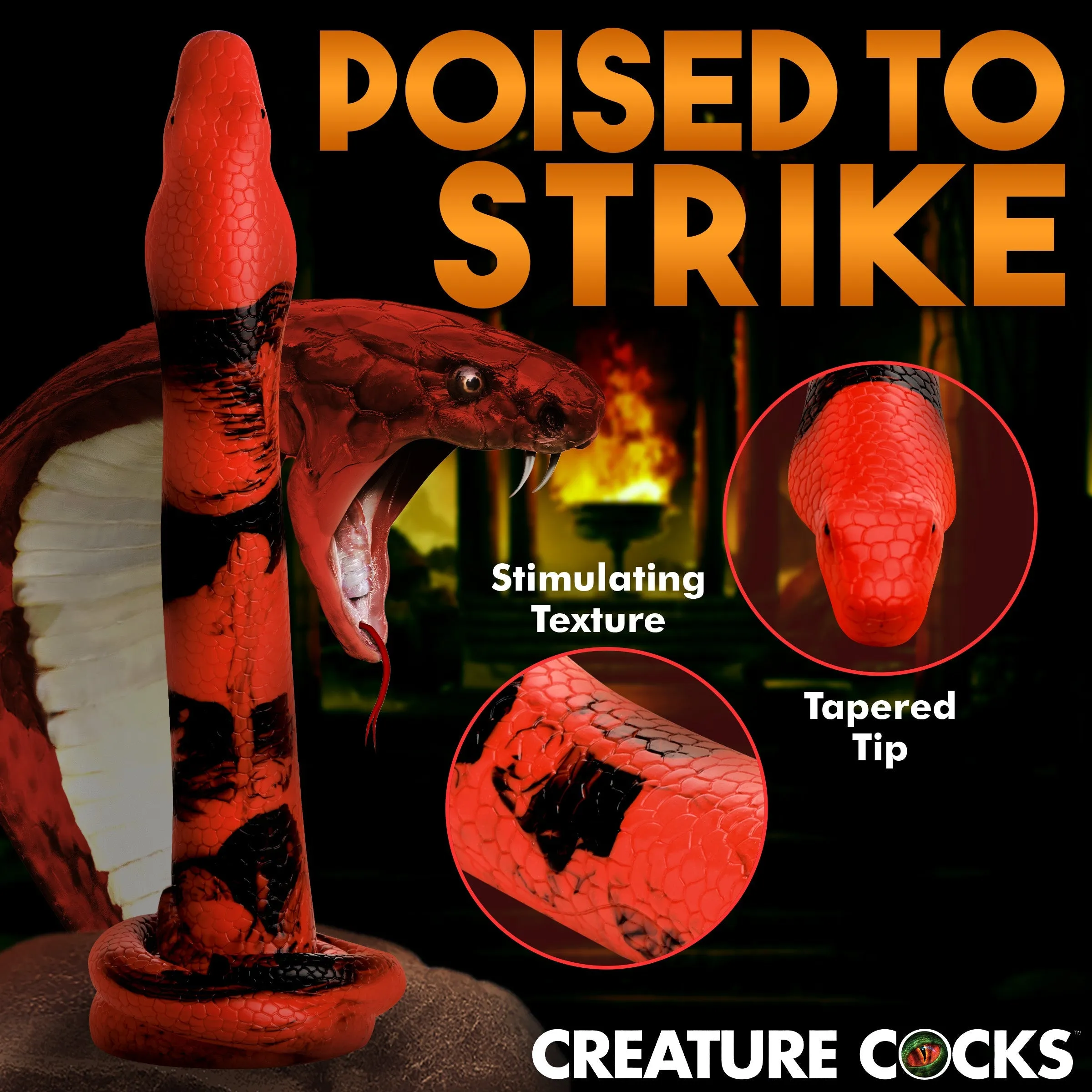 14 Inch King Cobra Silicone Dildo