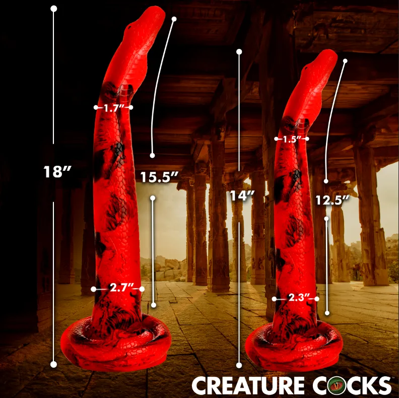 14 Inch King Cobra Silicone Dildo