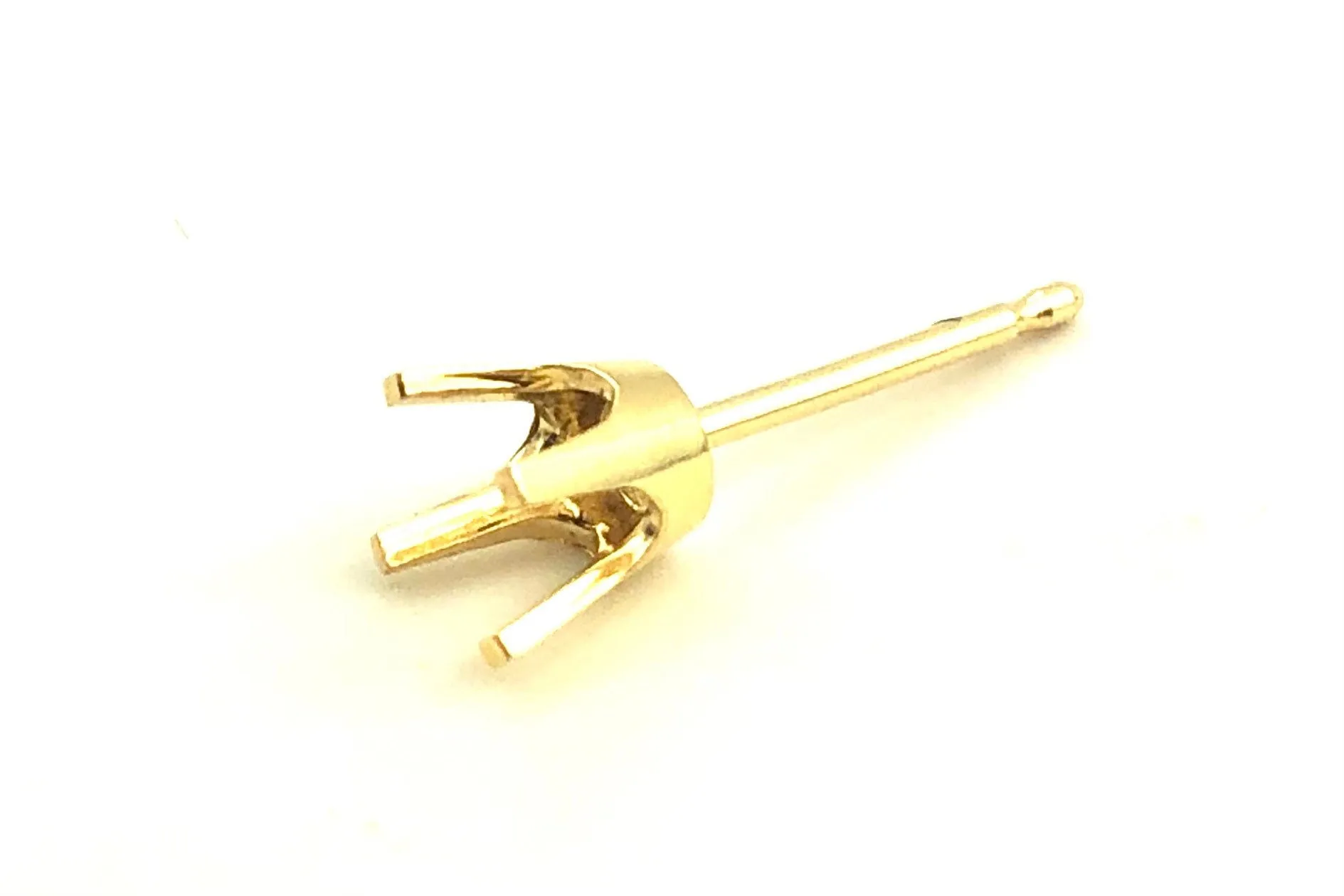 14K Yellow Gold Light Weight 4 Prong Sku#4400-25
