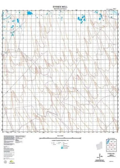 1852-4 Byrnes Well Topographic Map by Landgate (2015)