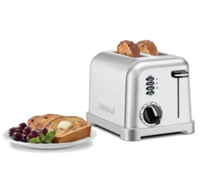 2 Slice Chrome Metal Toaster