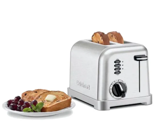 2 Slice Chrome Metal Toaster