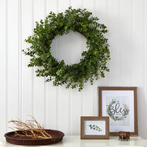24" Eucalyptus Artificial Wreath