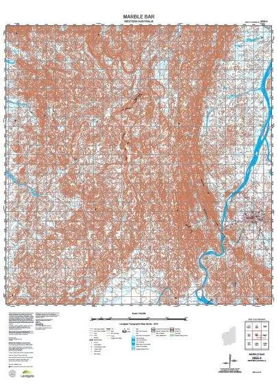2855-4 Marble Bar Topographic Map by Landgate (2015)