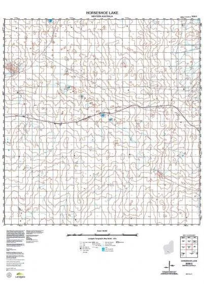 3036-3 Horseshoe Lake Topographic Map by Landgate (2015)