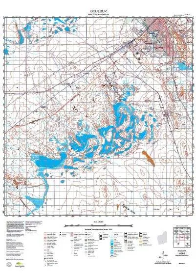 3136-2 Boulder Topographic Map by Landgate (2015)
