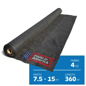 4 oz Non-Woven Geotextile Filter Fabric (360 ft) - Made in USA
