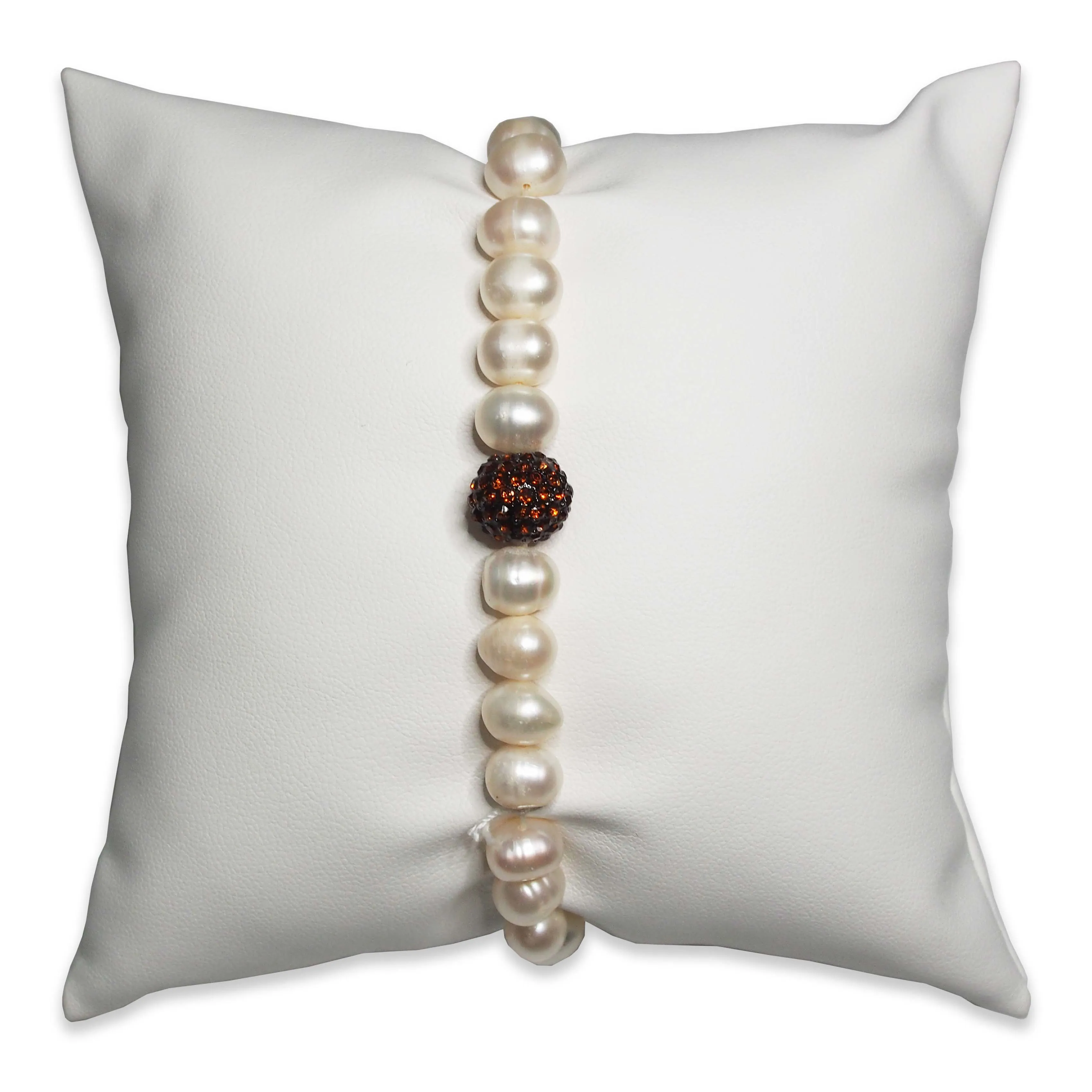 5" White Leatherette Pillow Displays
