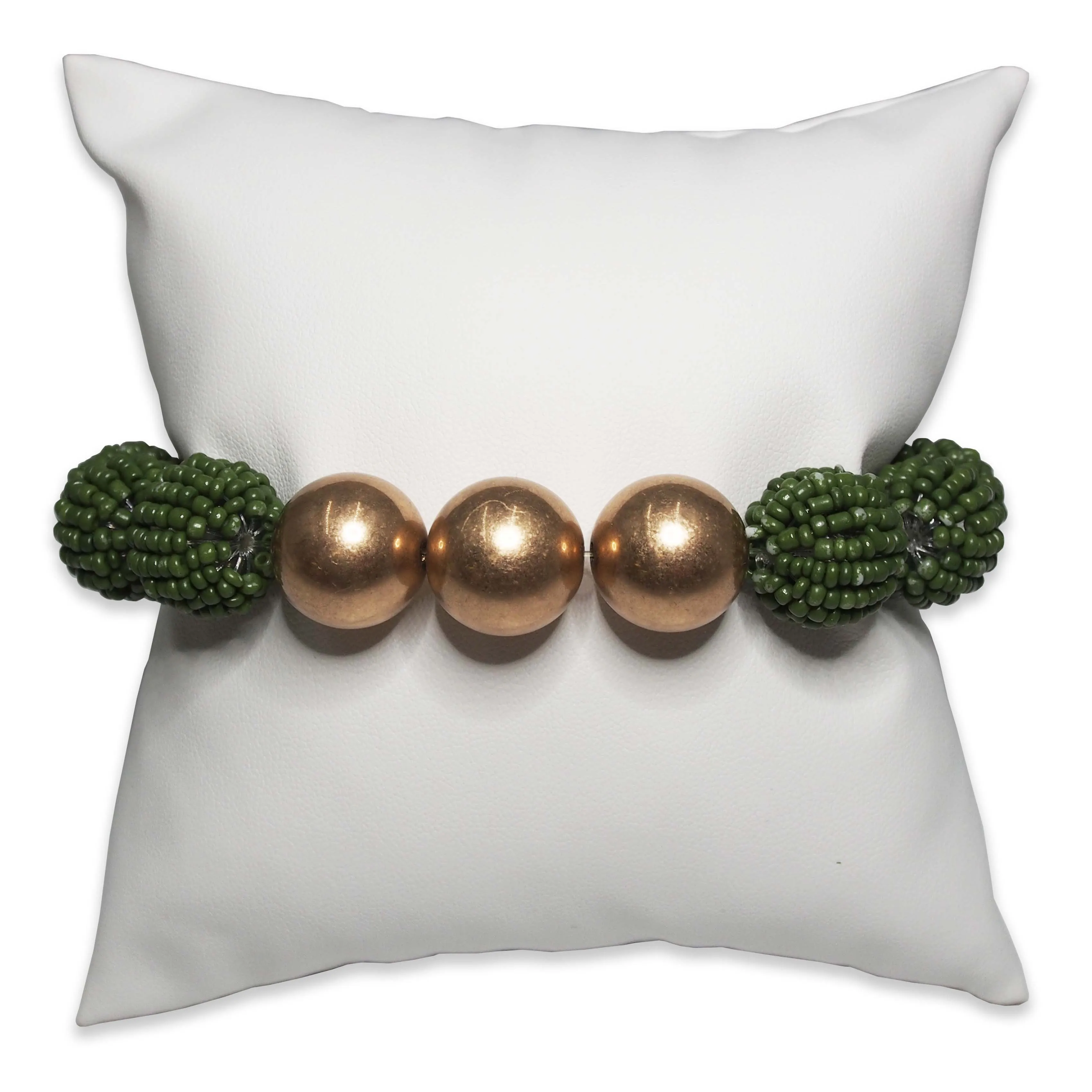 5" White Leatherette Pillow Displays