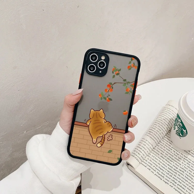 Adorable Cat Design Phone Case Cover for iPhone 15 14 Pro Max Plus