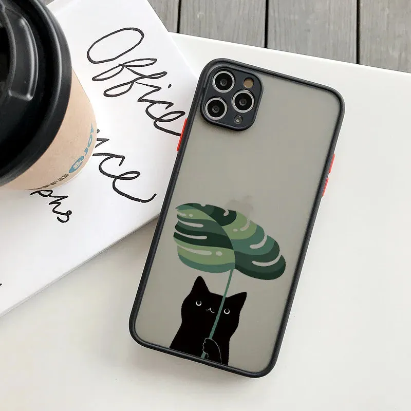 Adorable Cat Design Phone Case Cover for iPhone 15 14 Pro Max Plus