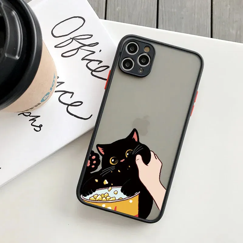 Adorable Cat Design Phone Case Cover for iPhone 15 14 Pro Max Plus