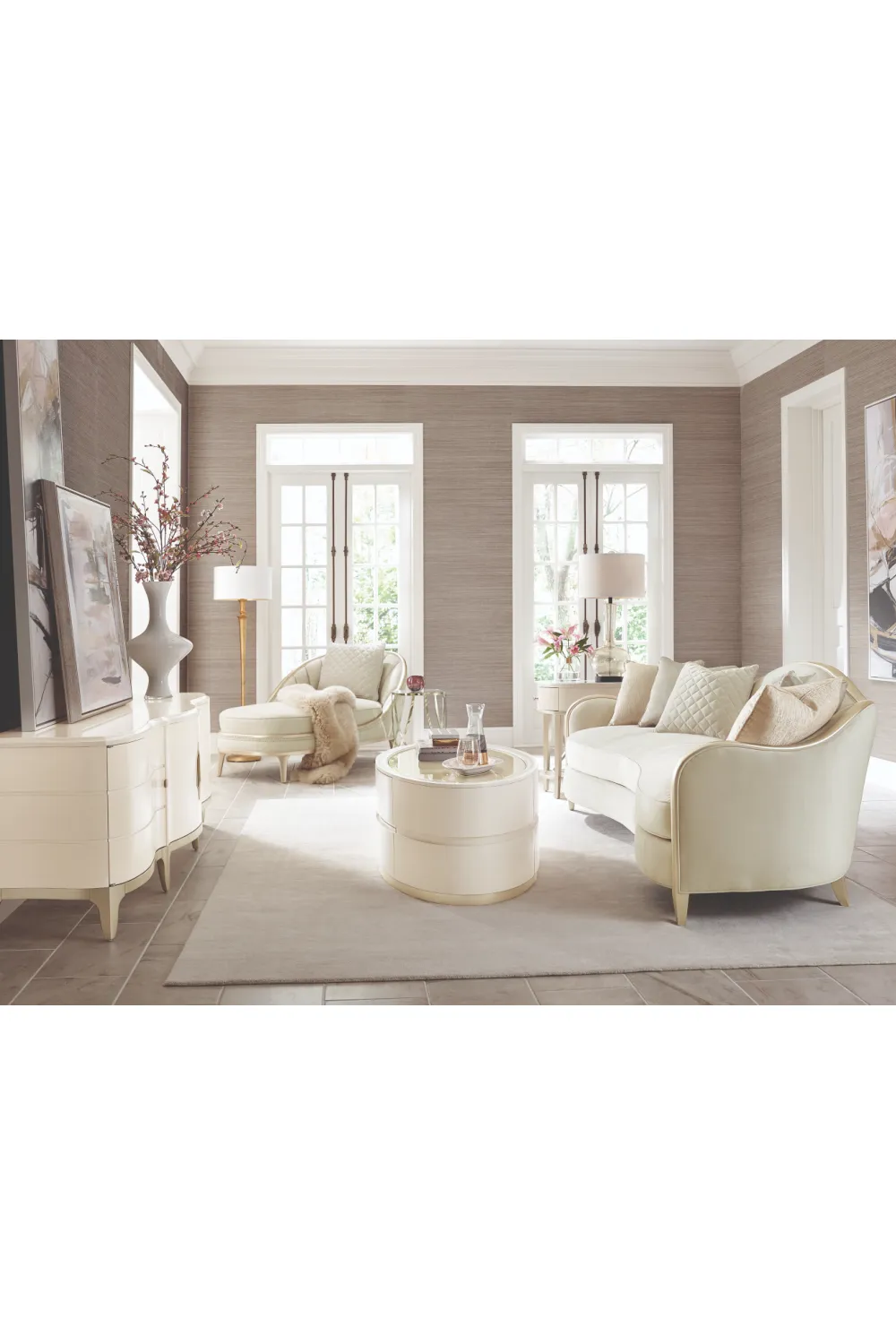 Alabaster Modern End Table | Caracole Adela