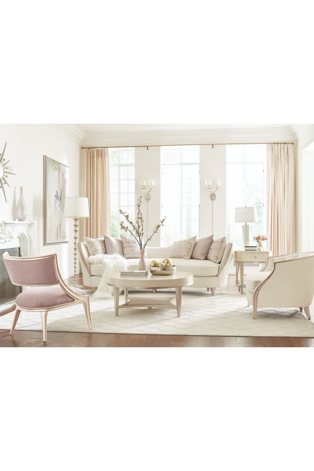 Alabaster Modern End Table | Caracole Adela