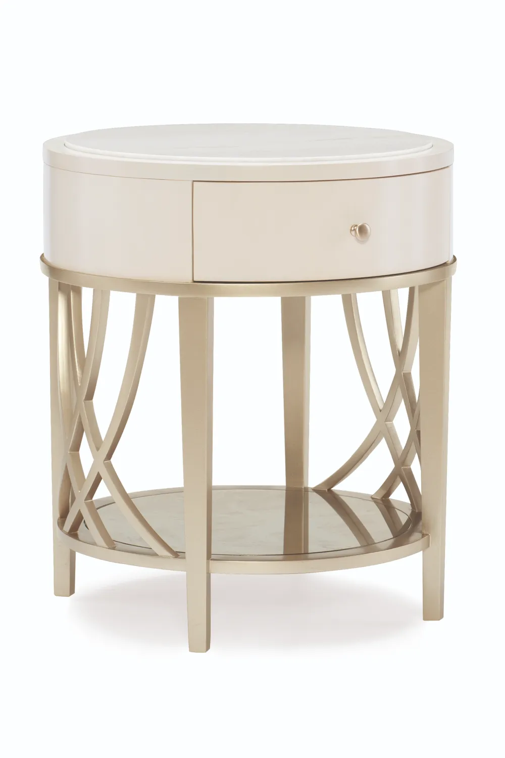Alabaster Modern End Table | Caracole Adela