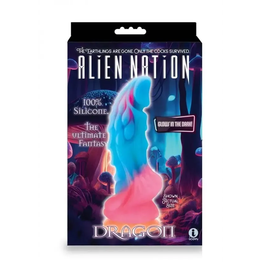Alien Nation Glow Dragon Silicone Glow in the Dark Creature Dildo
