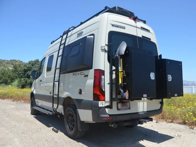 Aluminess Rear Door Box/Tire Rack – Sprinter 2019  VS30