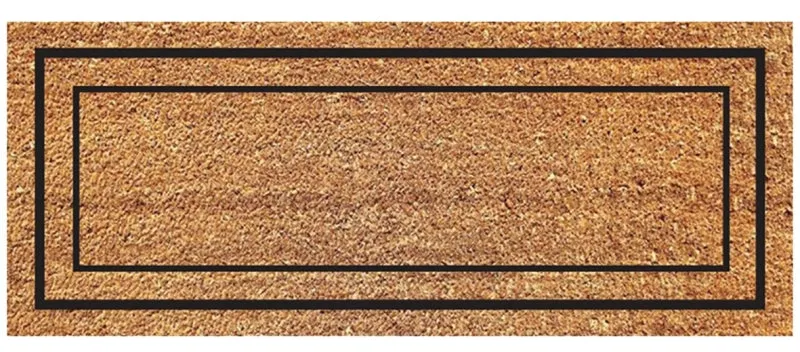Americo Home Natural CoCo Series 77FLCLB025 Classical Border Door Mat, 60 in L, 24 in W, Rectangular, Natural Pattern :EA: QUANTITY: 1