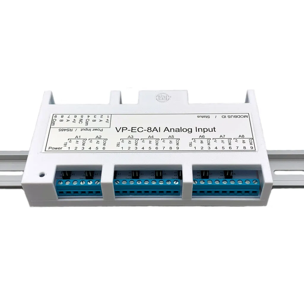Analog Input I/O Module, 8 Channels 4-20mA, RS485, Modbus Interface