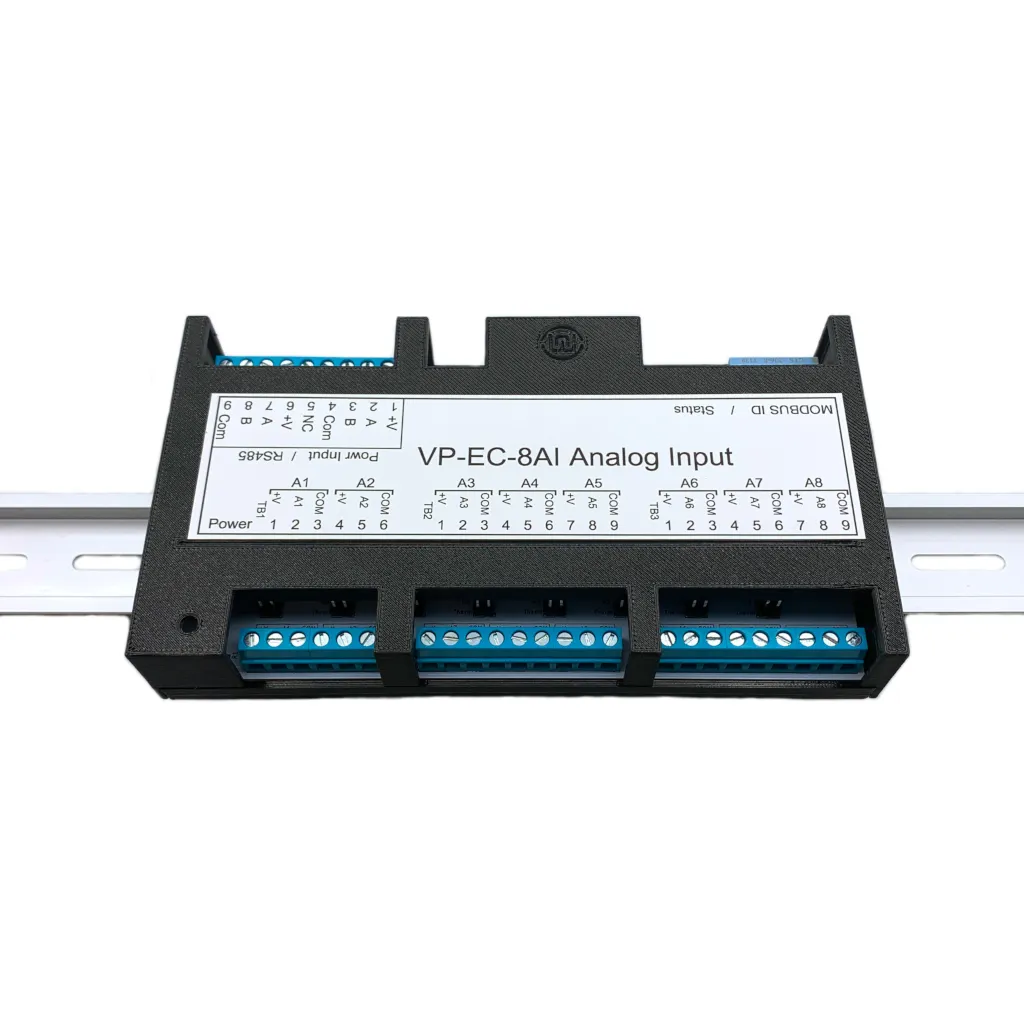 Analog Input I/O Module, 8 Channels 4-20mA, RS485, Modbus Interface