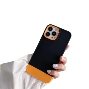 Anymob iPhone Black And Orange Shockproof Armor Matte Phone Case Hard Plastic Bumper Cover