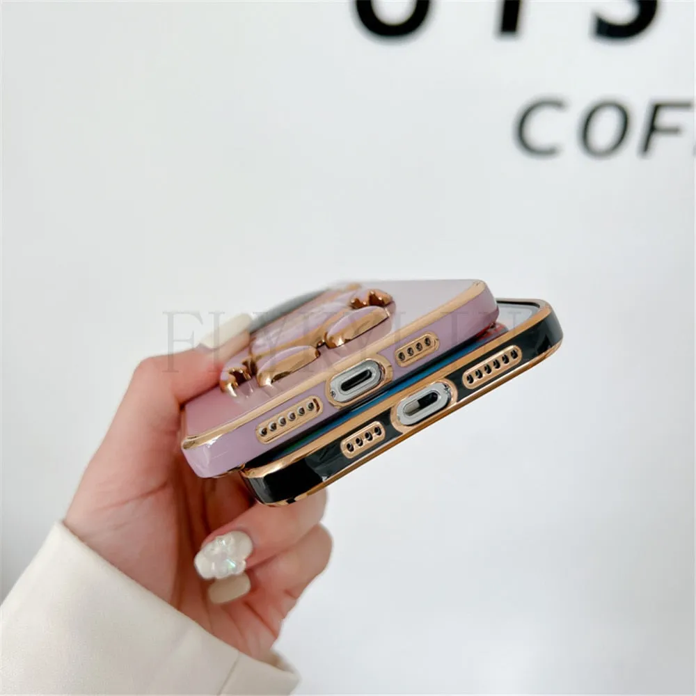 Anymob iPhone Case Blue Jeans Universal 6D Astronaut Foldable Holder Phone Cover