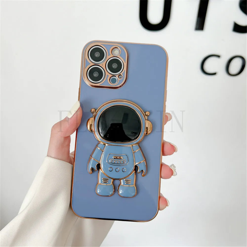 Anymob iPhone Case Blue Jeans Universal 6D Astronaut Foldable Holder Phone Cover