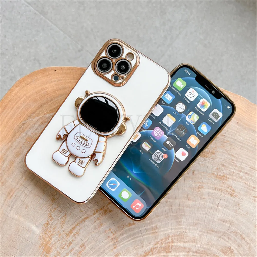 Anymob iPhone Case Blue Jeans Universal 6D Astronaut Foldable Holder Phone Cover