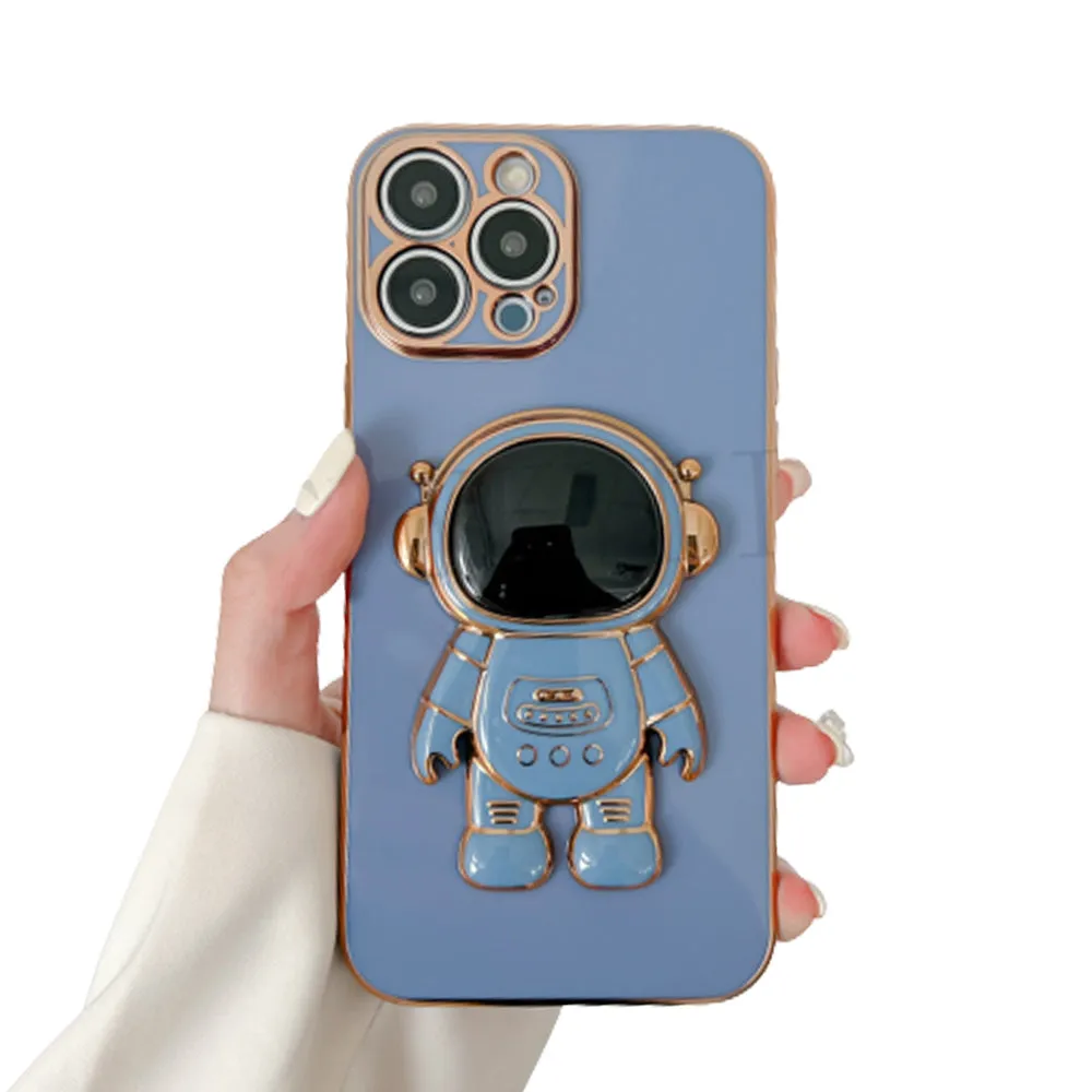 Anymob iPhone Case Blue Jeans Universal 6D Astronaut Foldable Holder Phone Cover