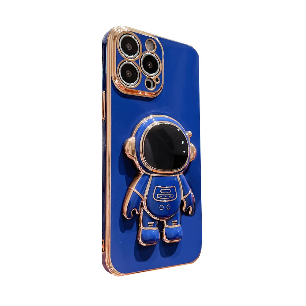 Anymob iPhone Case Blue Universal 6D Astronaut Foldable Holder Phone Cover