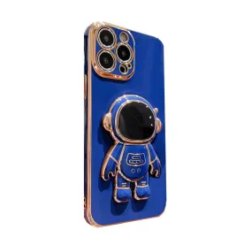 Anymob iPhone Case Blue Universal 6D Astronaut Foldable Holder Phone Cover