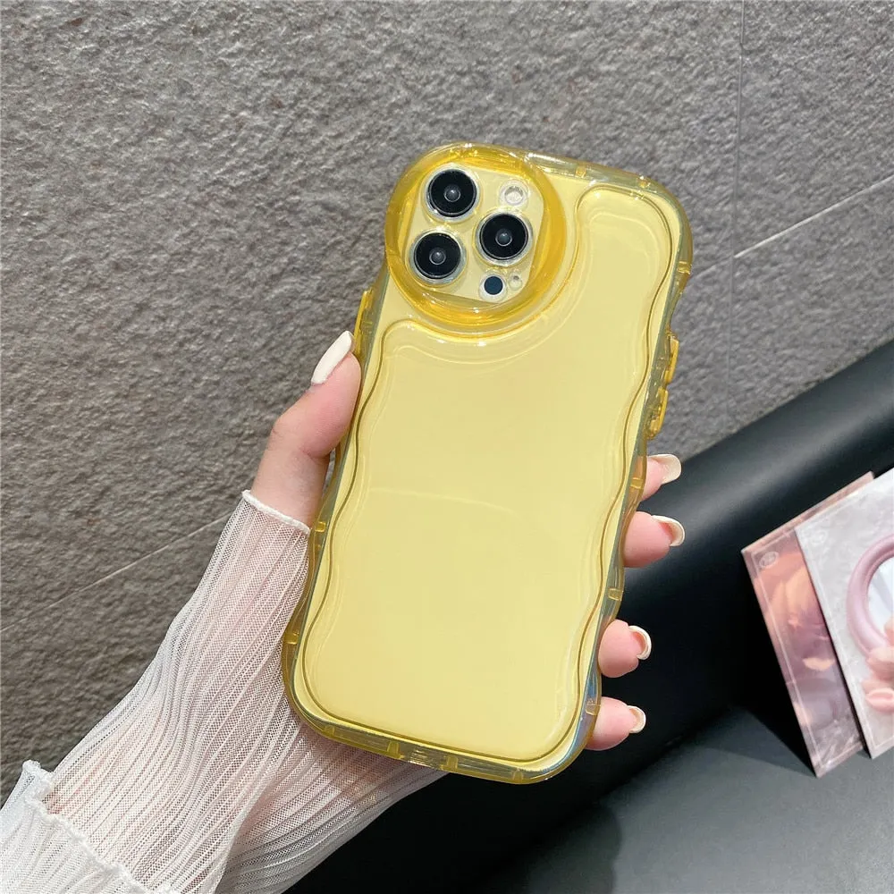 Anymob iPhone Case Brown Transparent Shockproof Bumper Clear Cover