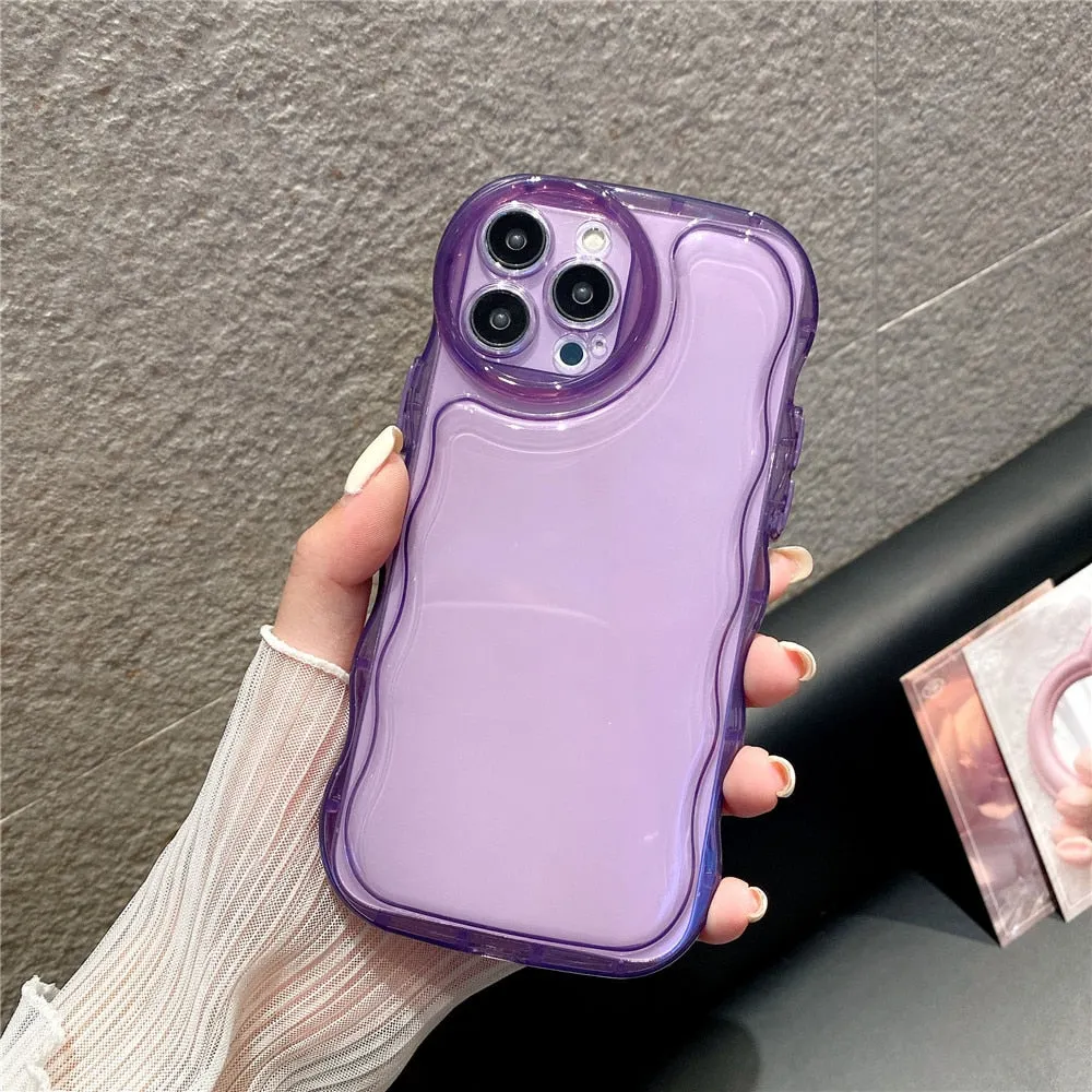 Anymob iPhone Case Brown Transparent Shockproof Bumper Clear Cover