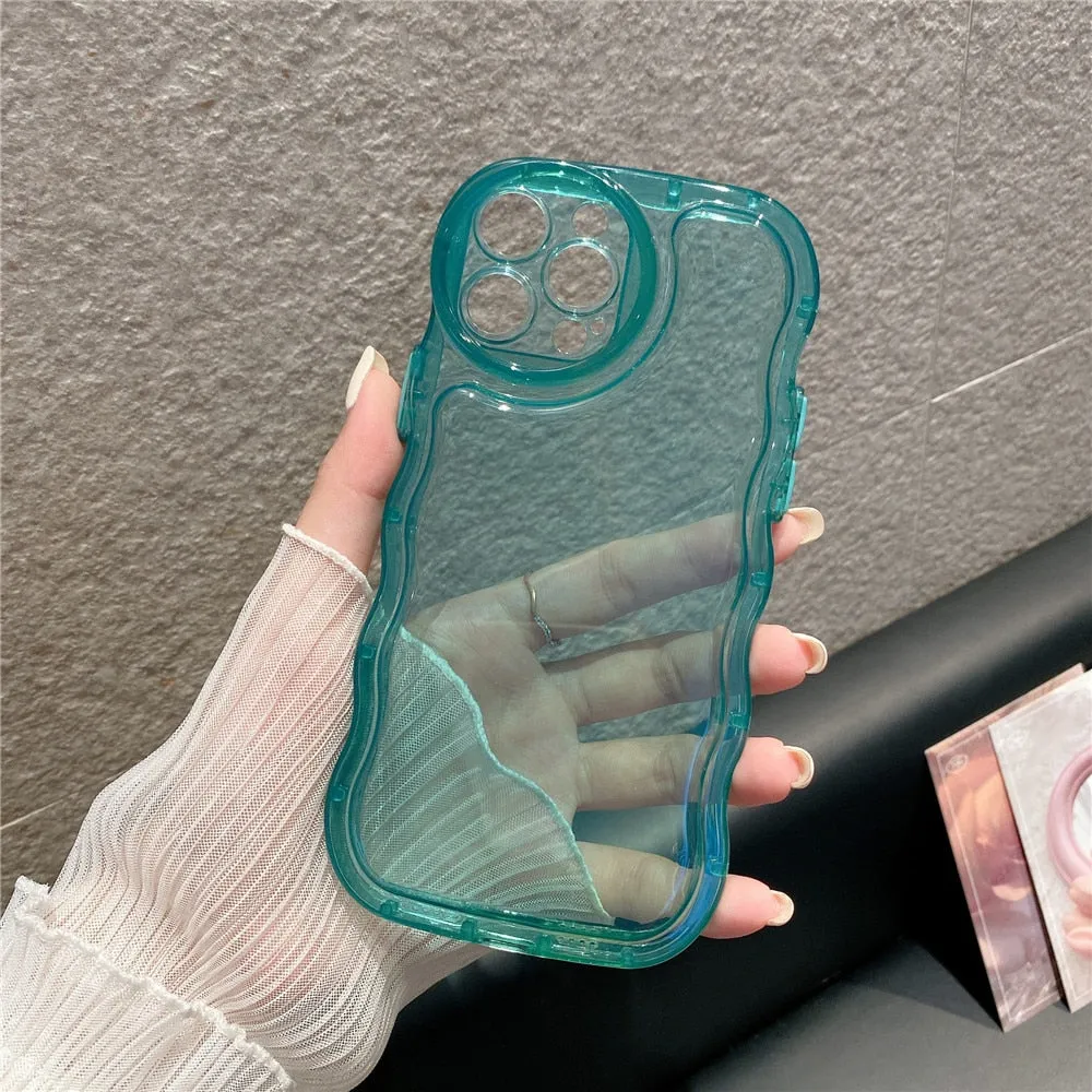 Anymob iPhone Case Brown Transparent Shockproof Bumper Clear Cover