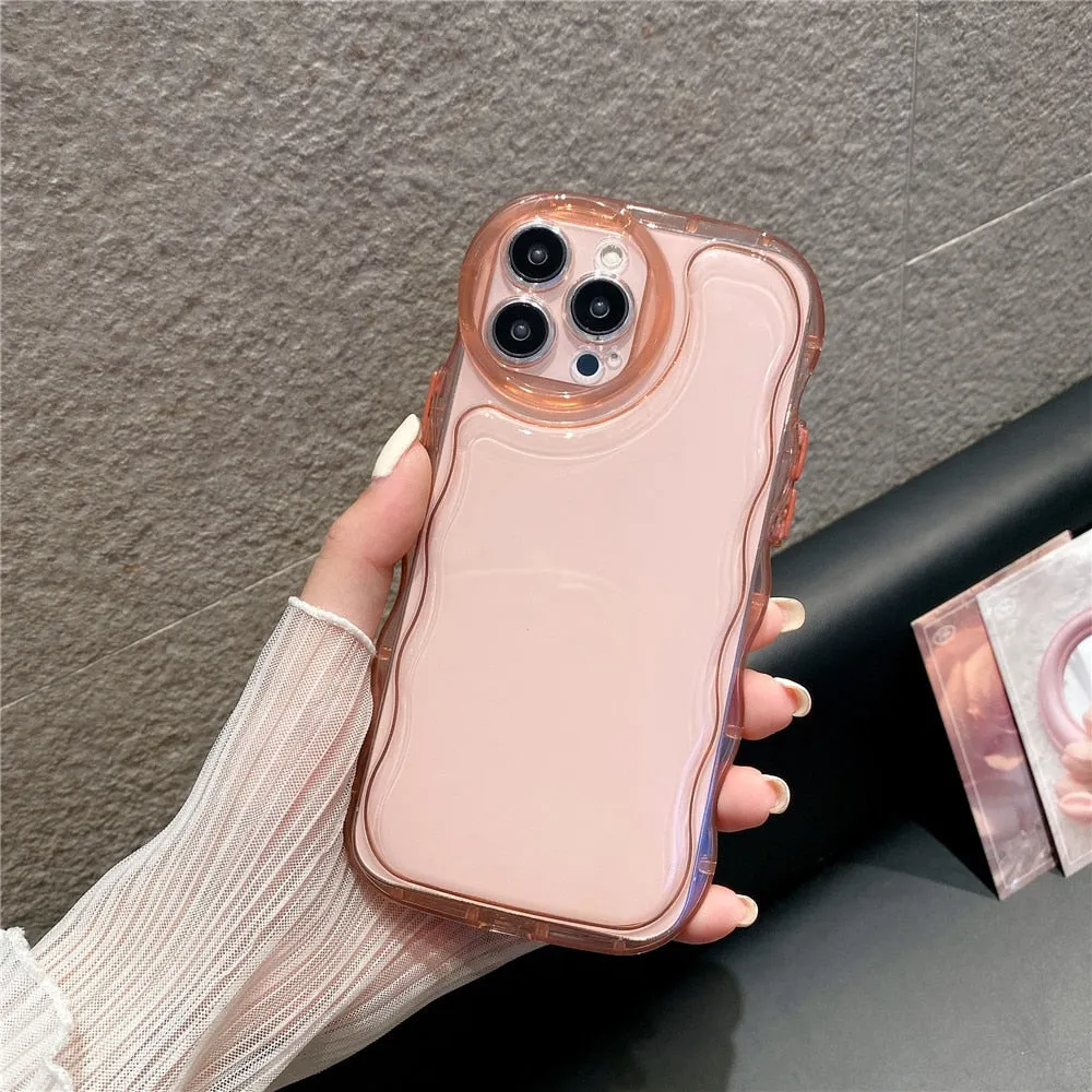 Anymob iPhone Case Brown Transparent Shockproof Bumper Clear Cover