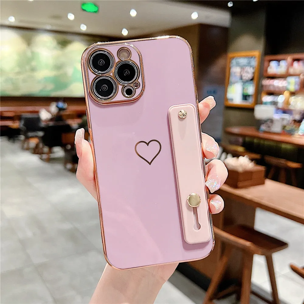 Anymob iPhone Case Gummy Light Green Universal Heart Space Holder Phone Cover