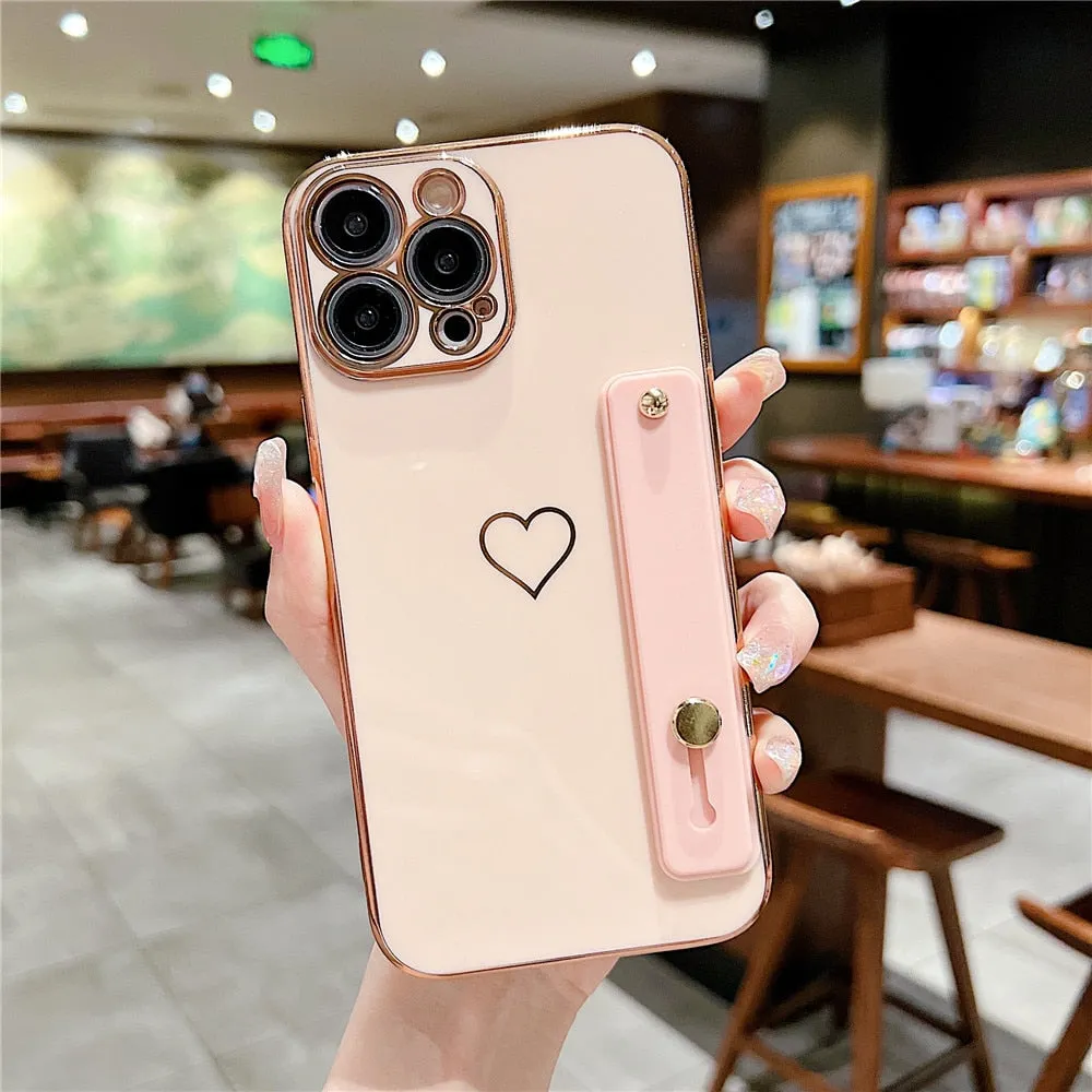 Anymob iPhone Case Gummy Light Green Universal Heart Space Holder Phone Cover