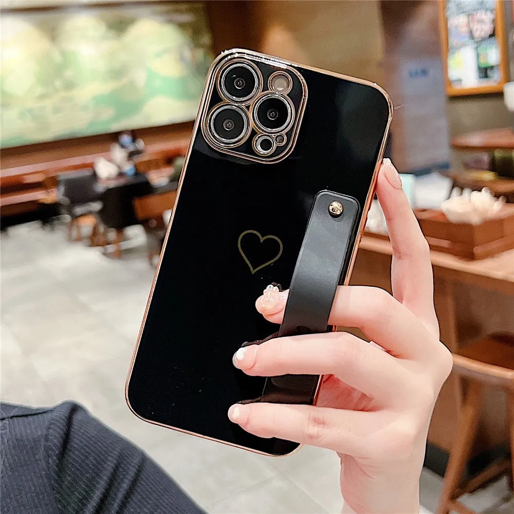 Anymob iPhone Case Gummy Light Green Universal Heart Space Holder Phone Cover