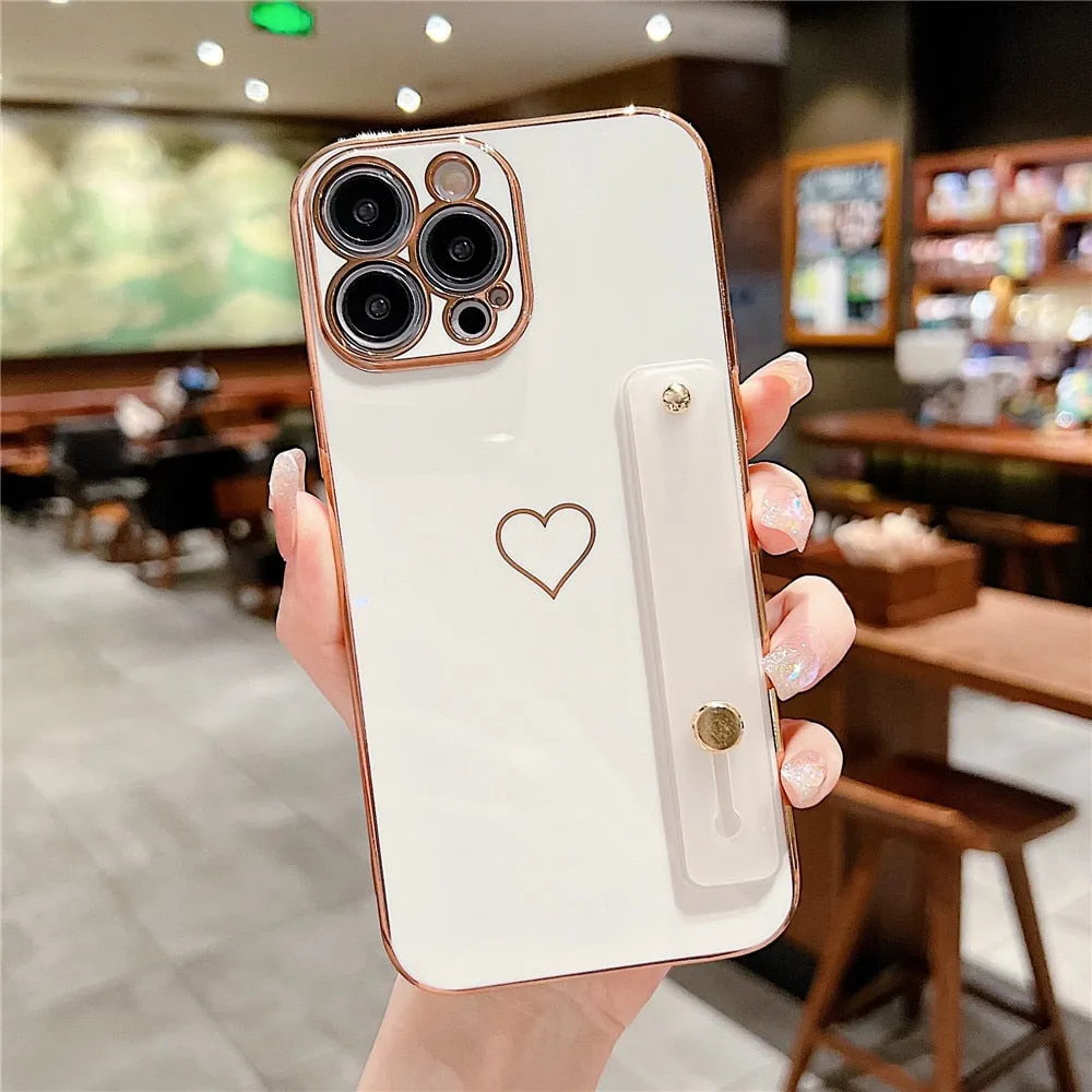 Anymob iPhone Case Gummy Light Green Universal Heart Space Holder Phone Cover