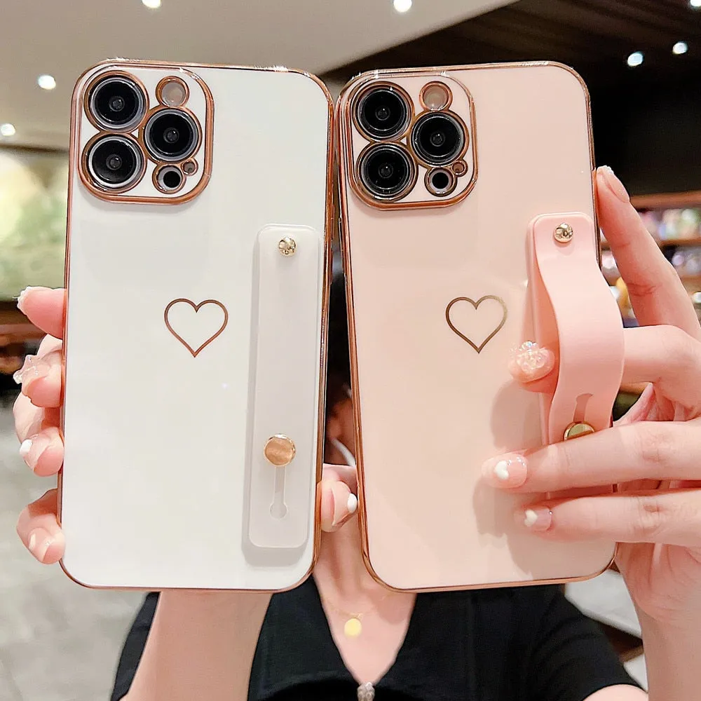 Anymob iPhone Case Gummy Light Green Universal Heart Space Holder Phone Cover