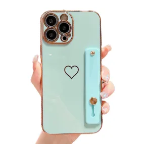 Anymob iPhone Case Gummy Light Green Universal Heart Space Holder Phone Cover