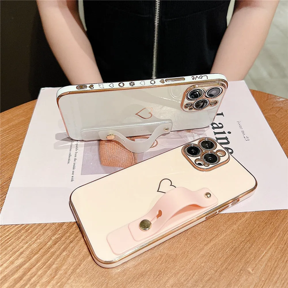 Anymob iPhone Case Gummy Light Green Universal Heart Space Holder Phone Cover