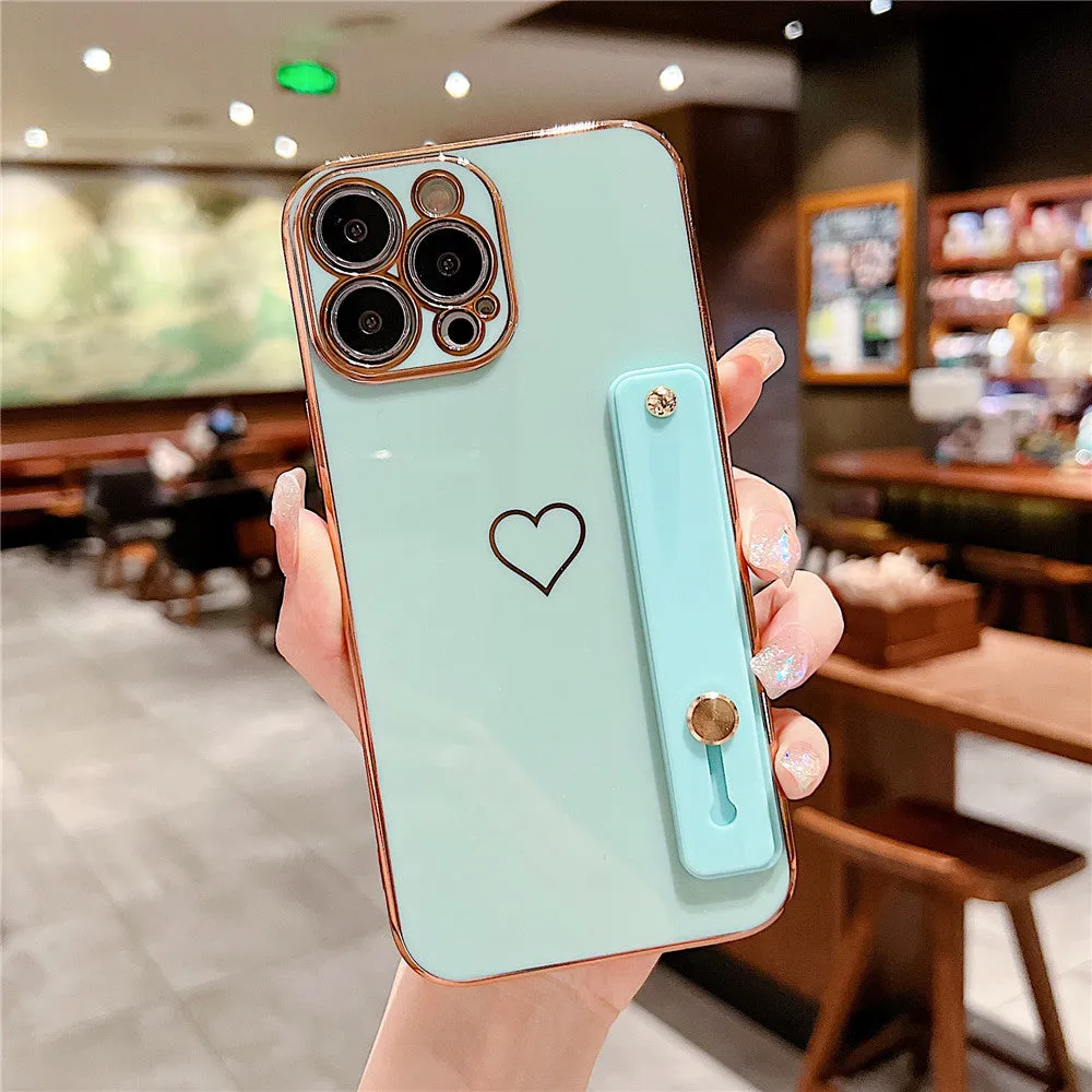 Anymob iPhone Case Gummy Light Green Universal Heart Space Holder Phone Cover