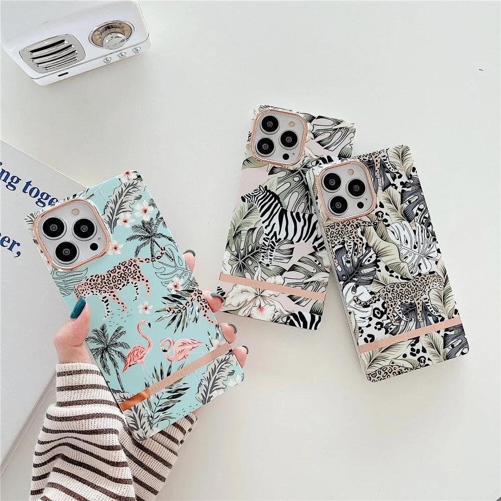 Anymob iPhone Flame Electroplated Vintage Case Soft Silicone Shockproof Phone Cover