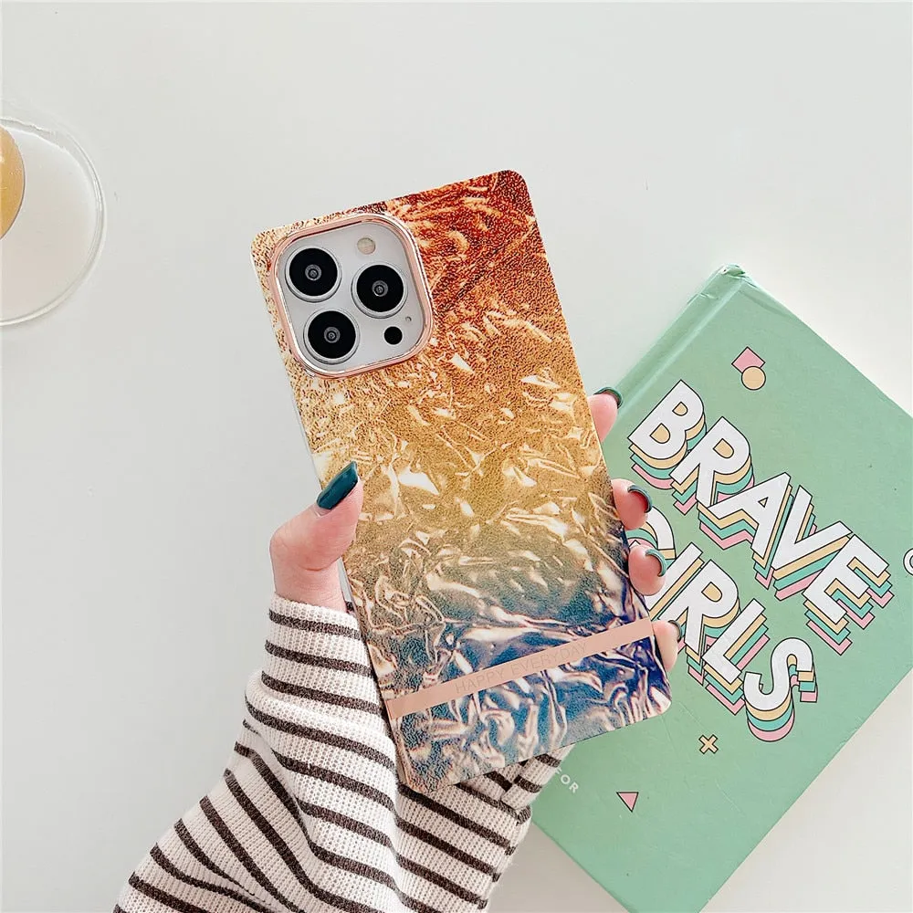 Anymob iPhone Flame Electroplated Vintage Case Soft Silicone Shockproof Phone Cover