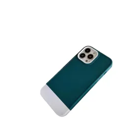 Anymob iPhone Green And White Shockproof Armor Matte Phone Case Hard Plastic Bumper Cover