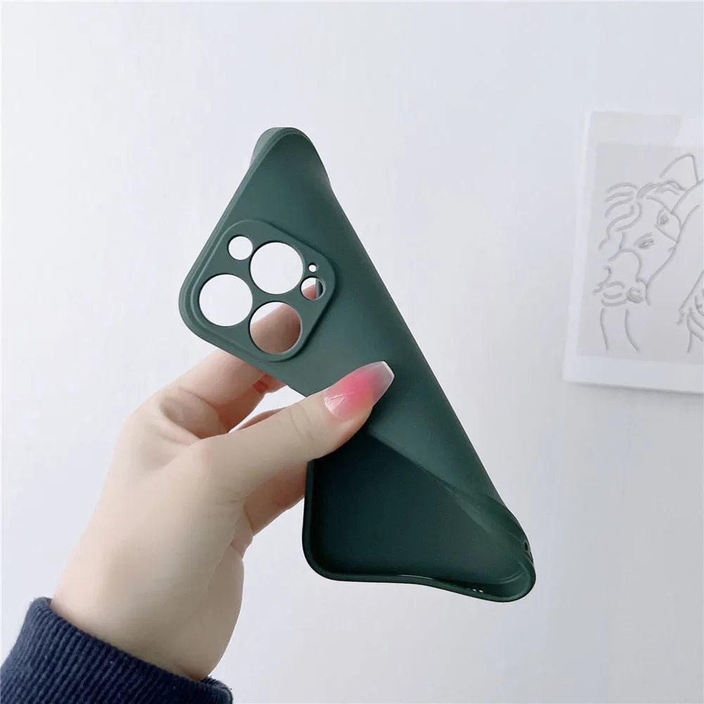 Anymob iPhone Lavander Square Silicone Phone Case Slim Soft Back Cover